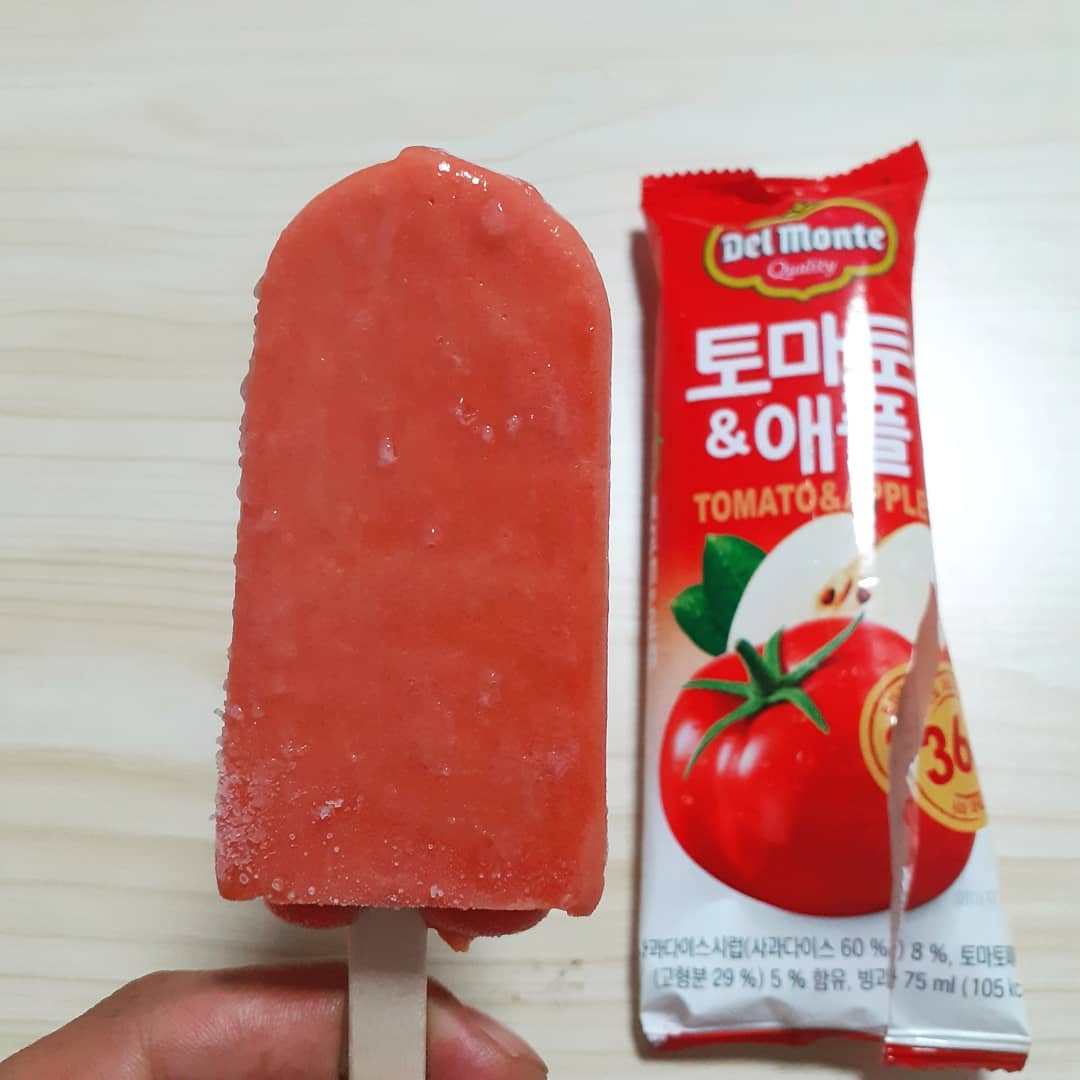 Paleta helado sabor tomate